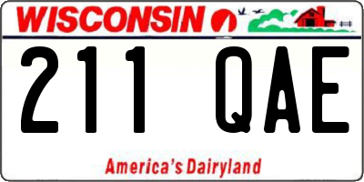 WI license plate 211QAE