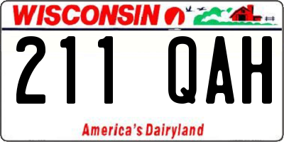 WI license plate 211QAH