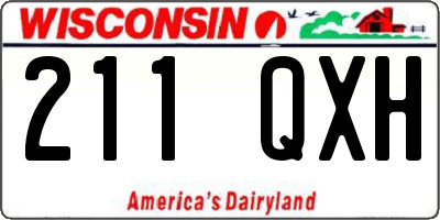 WI license plate 211QXH