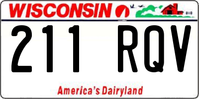 WI license plate 211RQV