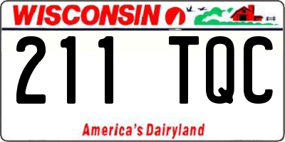 WI license plate 211TQC