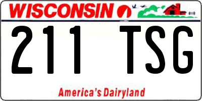WI license plate 211TSG