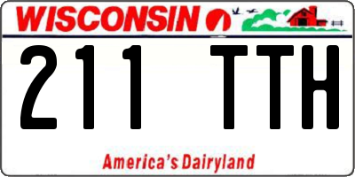 WI license plate 211TTH