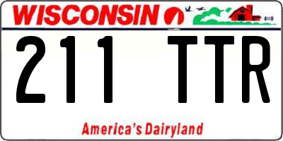 WI license plate 211TTR