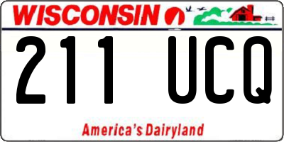 WI license plate 211UCQ