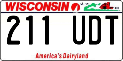 WI license plate 211UDT