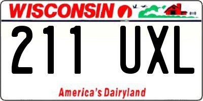 WI license plate 211UXL