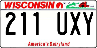 WI license plate 211UXY