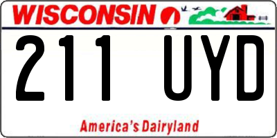 WI license plate 211UYD