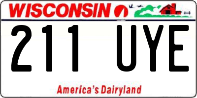 WI license plate 211UYE