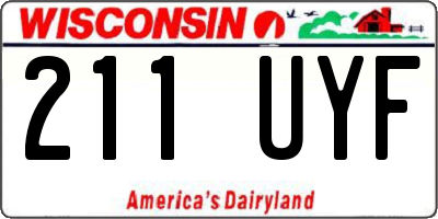 WI license plate 211UYF