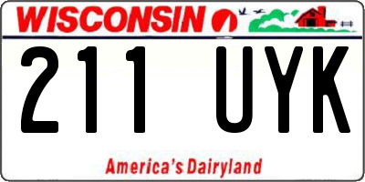 WI license plate 211UYK