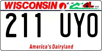WI license plate 211UYO