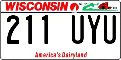 WI license plate 211UYU