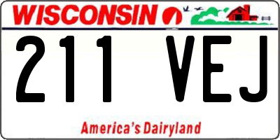 WI license plate 211VEJ