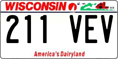 WI license plate 211VEV