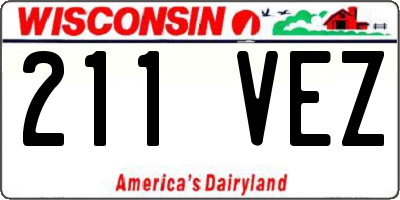 WI license plate 211VEZ