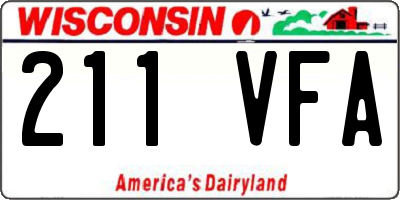 WI license plate 211VFA