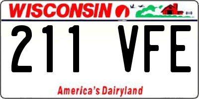 WI license plate 211VFE