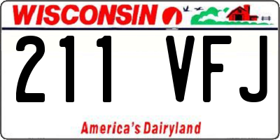 WI license plate 211VFJ