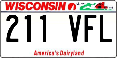 WI license plate 211VFL