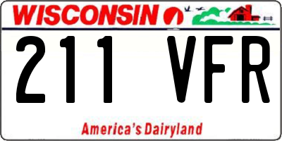 WI license plate 211VFR