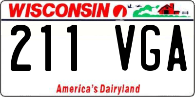 WI license plate 211VGA