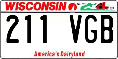 WI license plate 211VGB