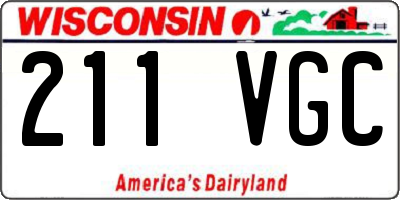 WI license plate 211VGC