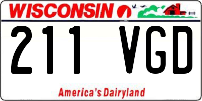 WI license plate 211VGD
