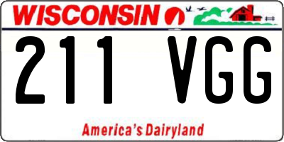 WI license plate 211VGG
