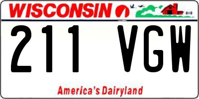 WI license plate 211VGW