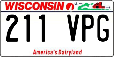 WI license plate 211VPG