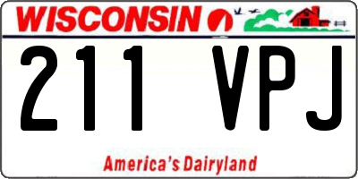 WI license plate 211VPJ