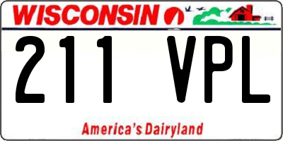 WI license plate 211VPL