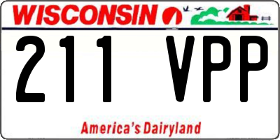 WI license plate 211VPP