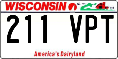 WI license plate 211VPT