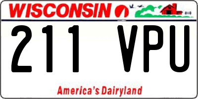 WI license plate 211VPU