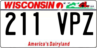 WI license plate 211VPZ