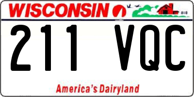 WI license plate 211VQC
