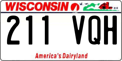 WI license plate 211VQH
