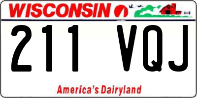 WI license plate 211VQJ