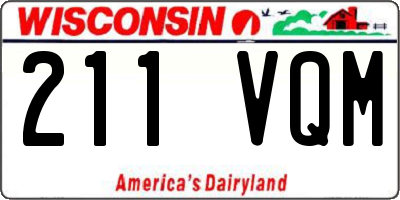 WI license plate 211VQM