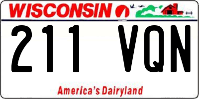 WI license plate 211VQN