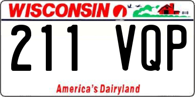 WI license plate 211VQP