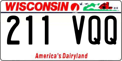 WI license plate 211VQQ