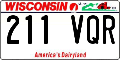 WI license plate 211VQR