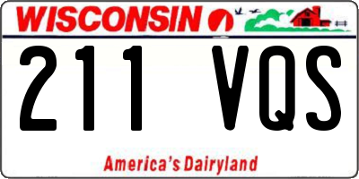 WI license plate 211VQS