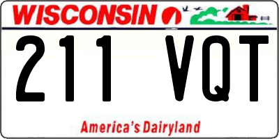 WI license plate 211VQT