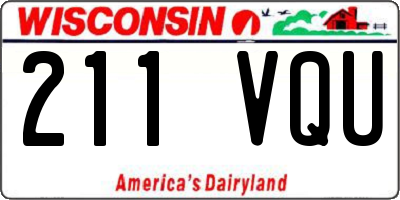 WI license plate 211VQU